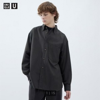 ユニクロ(UNIQLO)のツイルオーバーサイズチェックシャツ BLUE(シャツ)