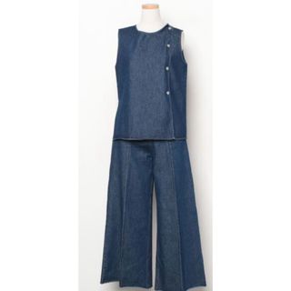 アメリヴィンテージ(Ameri VINTAGE)のDOT BUTTON DENIM SET UP アメリ　デニム　セットアップ(セット/コーデ)