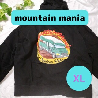 【mountainmania】プリント　パーカー　XL　オーバーサイズ　ゆったり(パーカー)