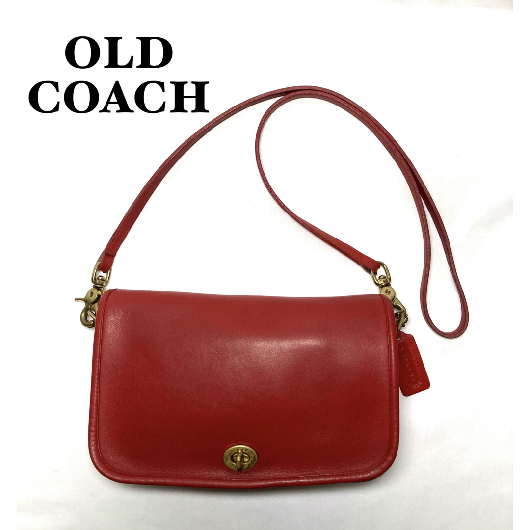 16㎝横幅【美品】COACH オールドコーチ　ショルダーバッグ　ターンロック　0012