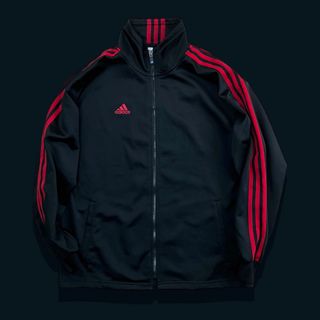 アディダス(adidas)の90s adidas アディダス ヴィンテージトラックジャケット ジャージ 黒(ジャージ)