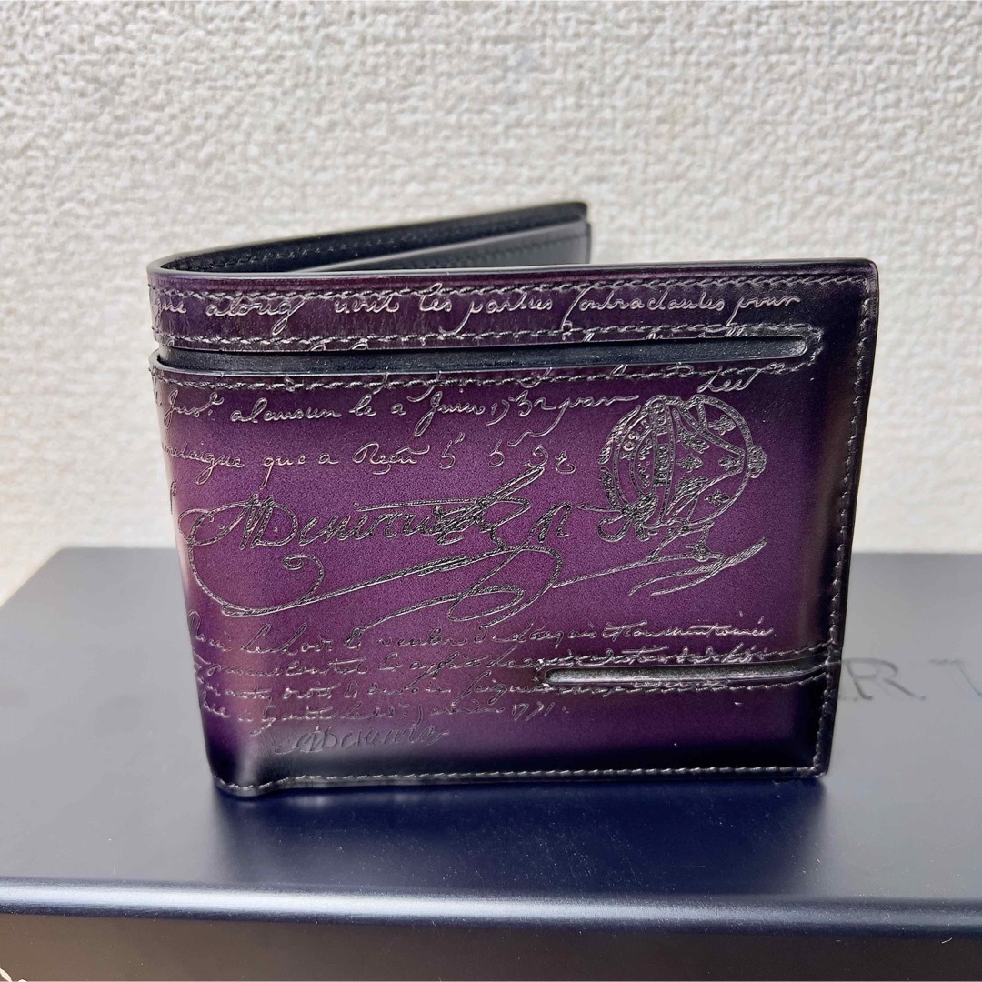 ベルルッティ 最新型マコレ カットオフレザー二つ折り財布
