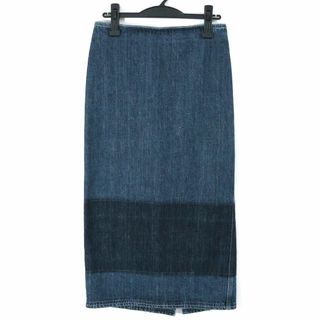 マルニ(Marni)のマルニ 18SS コントラストデザインデニムロングスカート(ロングスカート)