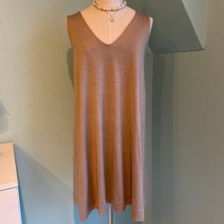 ダブルスタンダードクロージング(DOUBLE STANDARD CLOTHING)の★ダブルスタンダード★ダブスタ★ワンピース★茶系★オリーブ★ストレッチ素材★(ひざ丈ワンピース)