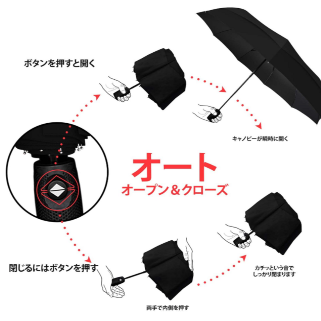 Repel Umbrella 防風トラベルアンブレラ - 折りたたみ傘自動開閉 レディースのファッション小物(傘)の商品写真