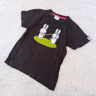 cune／キューン／XXS／130／キッズ　ビッグプリントロゴTシャツ　うさぎ