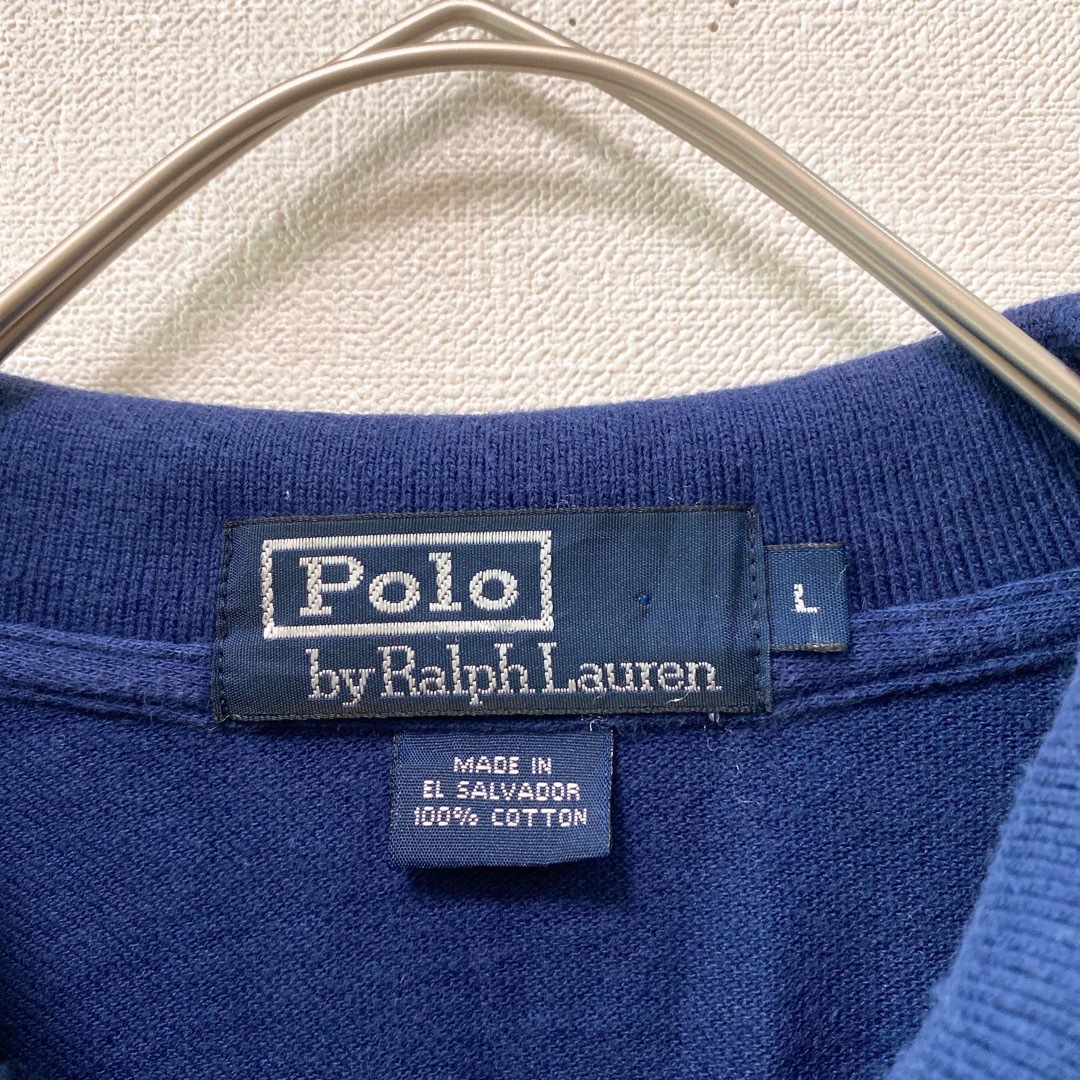 Ralph Lauren(ラルフローレン)の90s ポロバイラルフローレン　半袖ポロシャツ　ラガー　無地　カラーポニー　L メンズのトップス(ポロシャツ)の商品写真