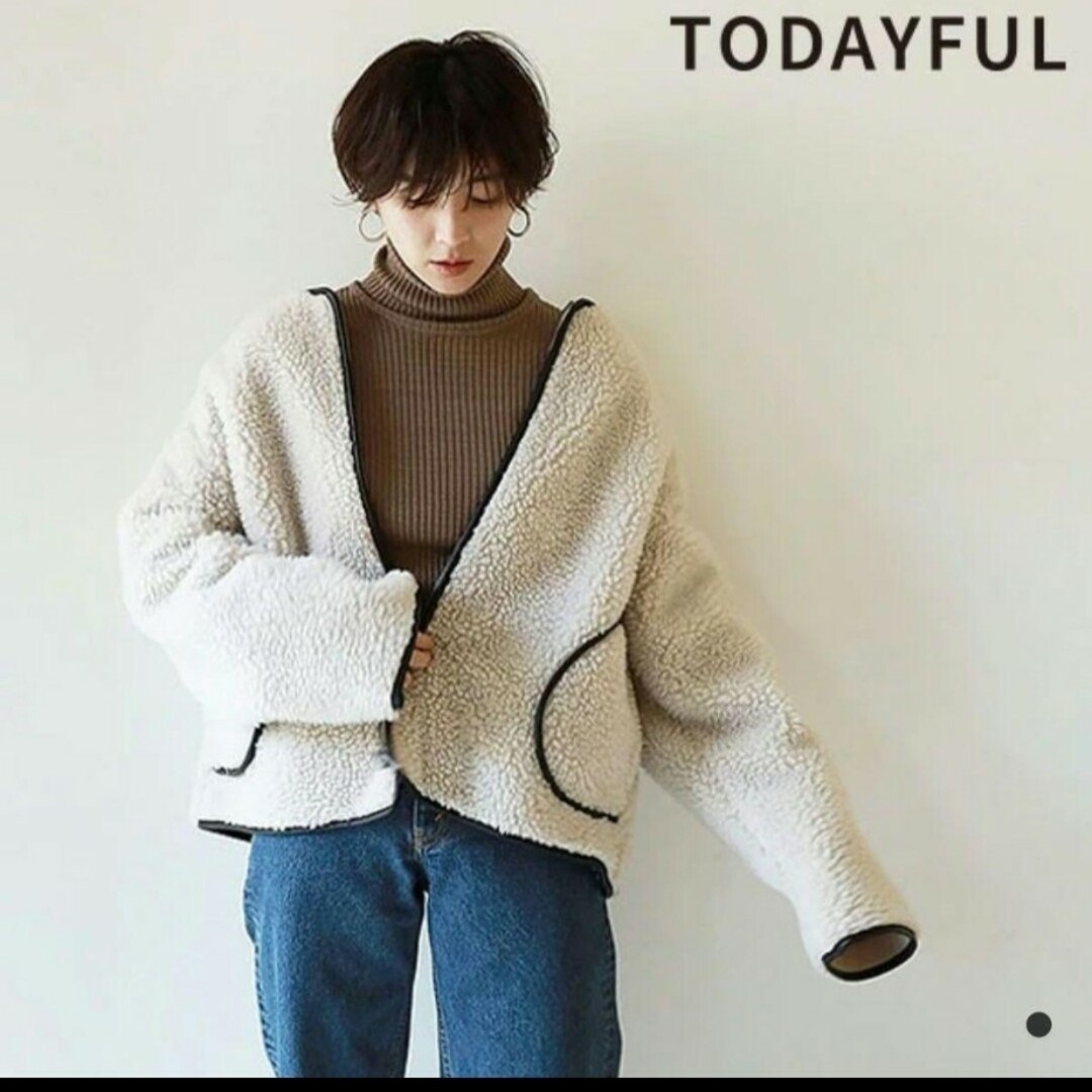 TODAYFUL - 新品未使用！TODAYFUL パイピング ボア ブルゾンの通販 by