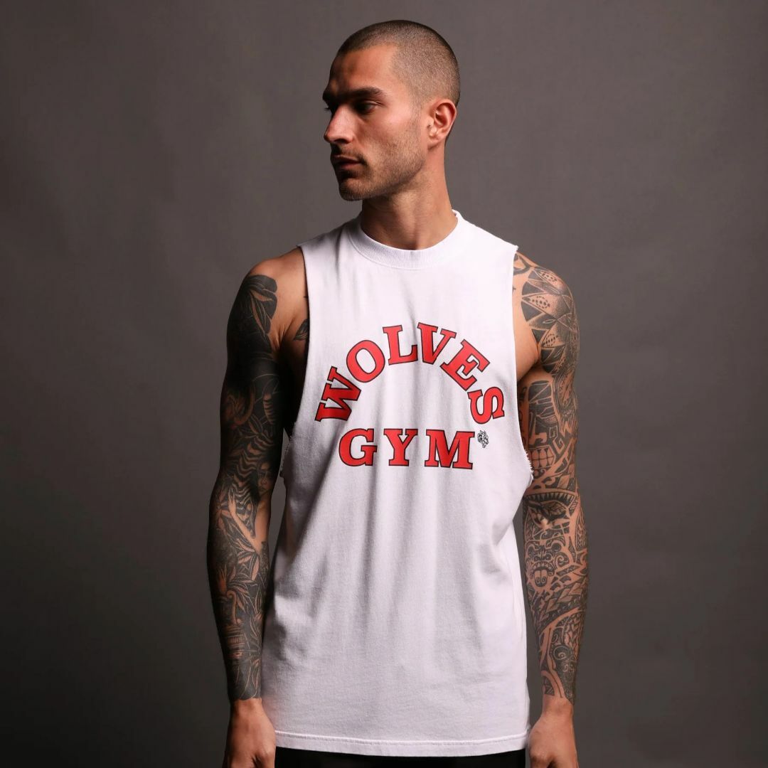 Darc Sport GYM VINTAGE MUSCLE TEE WHITE