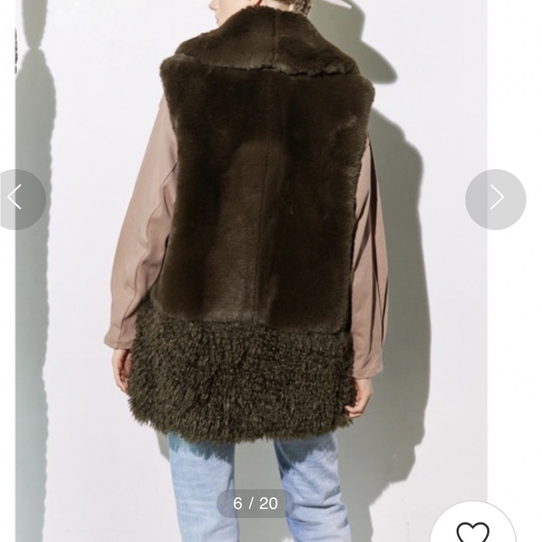 ALEXIA STAM(アリシアスタン)のEco Fur Vest/エコファーベスト レディースのジャケット/アウター(毛皮/ファーコート)の商品写真