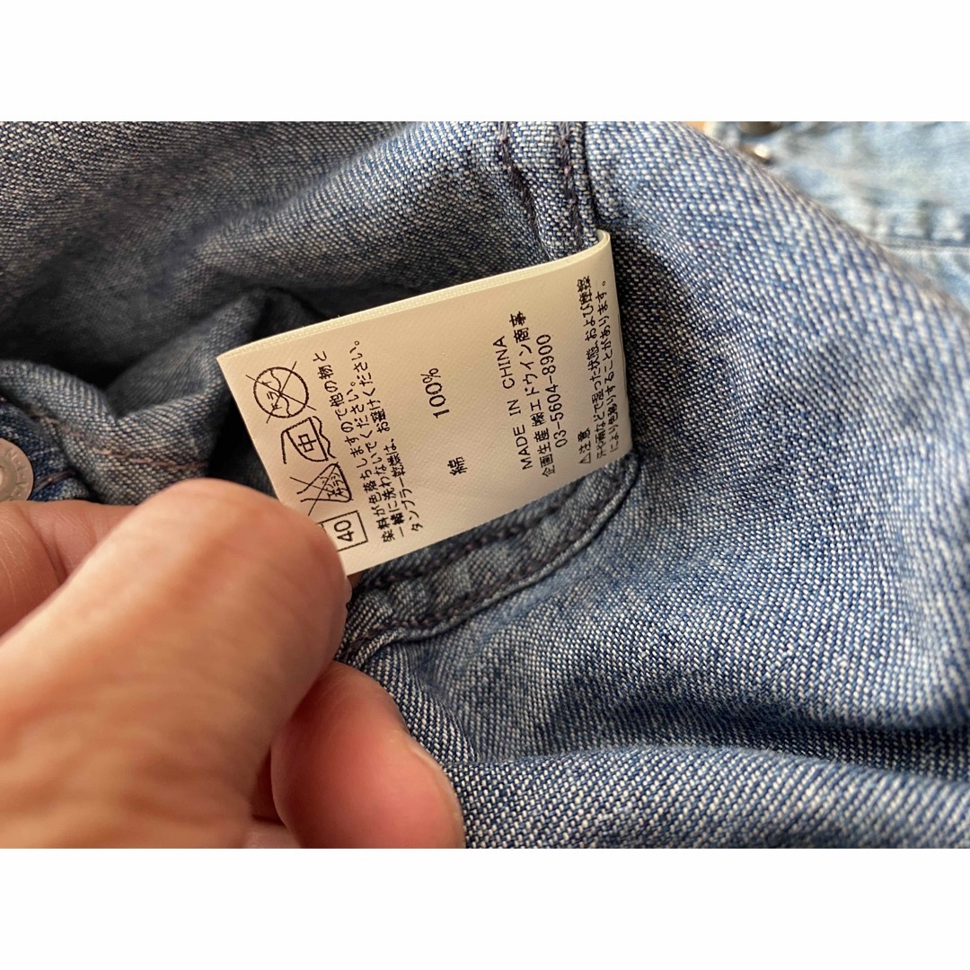 AMERICAN RAG CIE(アメリカンラグシー)のアメリカンラグシー別注ラングラー　デニムウエスタンシャツ　S メンズのトップス(シャツ)の商品写真