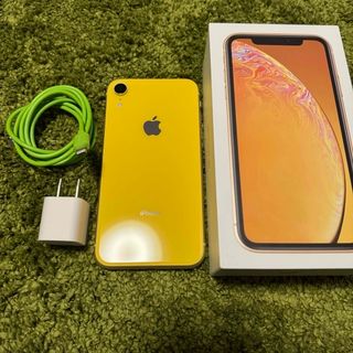 アイフォーン(iPhone)の【SIM解除済み】iPhone XR イエロー 128GB(スマートフォン本体)