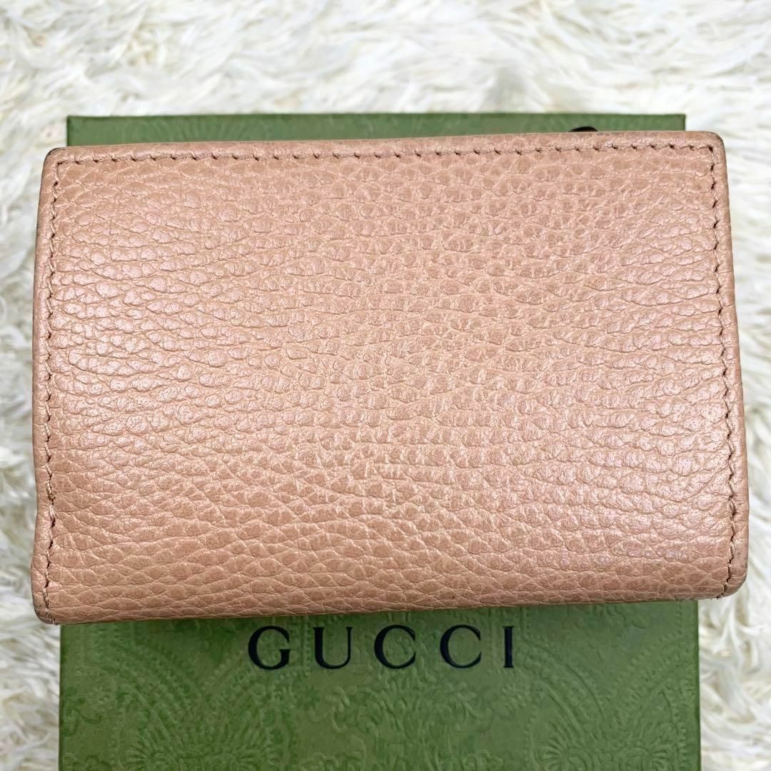 Gucci - ✨美品✨現行 グッチ マーモント 付属品 三つ折り シボ革 ...