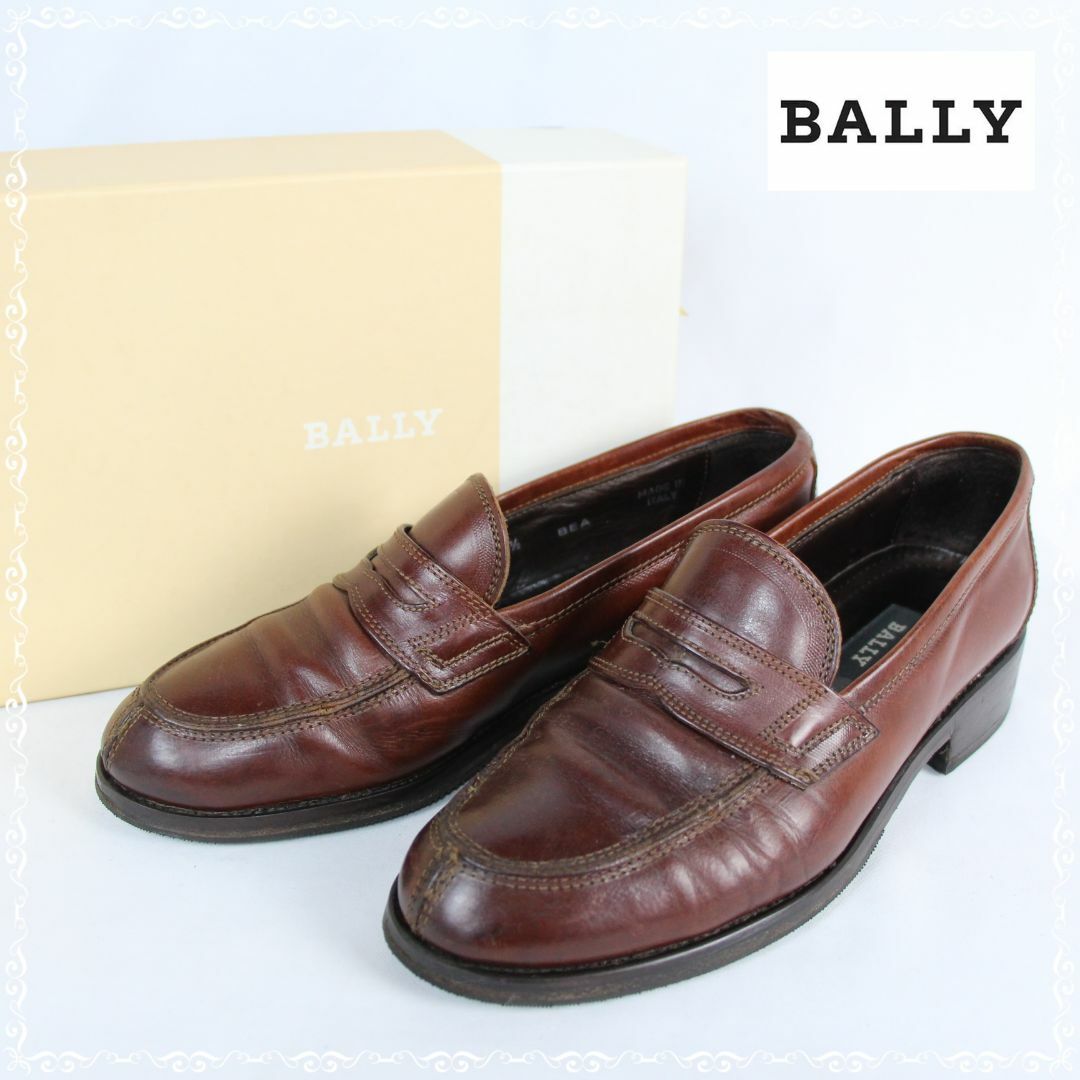 Bally(バリー)のバリー　コインローファー　Uチップ　36 1/2　23.5 ダークブラウン レディースの靴/シューズ(ローファー/革靴)の商品写真