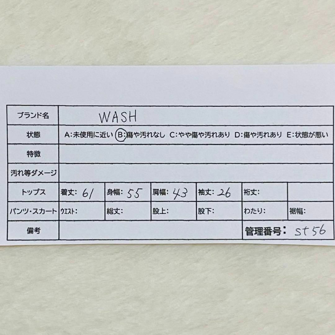 WASH(ウォッシュ)のst56 WASH トップス カットソー 黒 無地 シンプル レディースのトップス(カットソー(半袖/袖なし))の商品写真