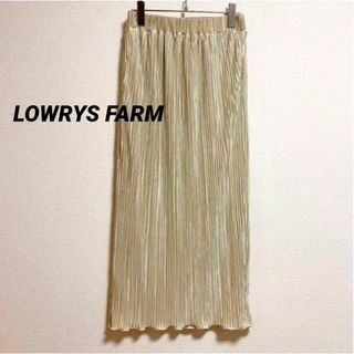 ローリーズファーム(LOWRYS FARM)のst63 ローリーズファーム 細プリーツスカート 光沢感(ロングスカート)