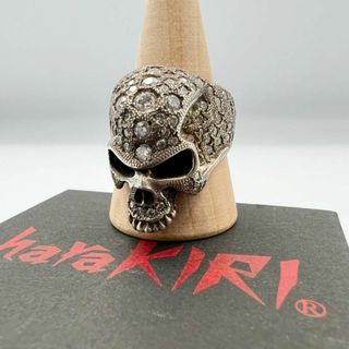 Harakiri CZ スカルリング ジルコニア hyde着用 シルバーの通販|ラクマ