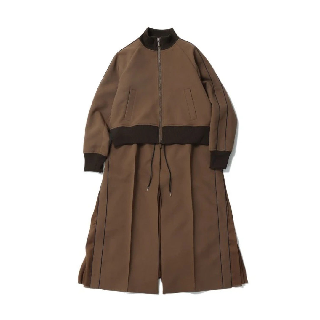 sacai - sacai サカイ テクニカルジャージ ドッキング ワンピースの sacai - sacai サカイ テクニカルジャージ ドッキング ワンピースの
