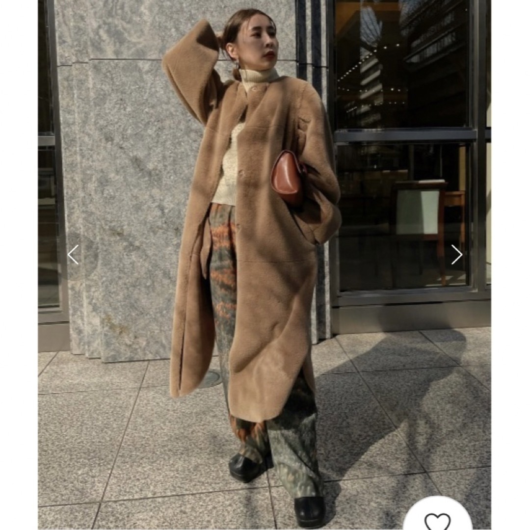 【AMERI】MANY WAY USEFUL BOA COAT / BEIGE