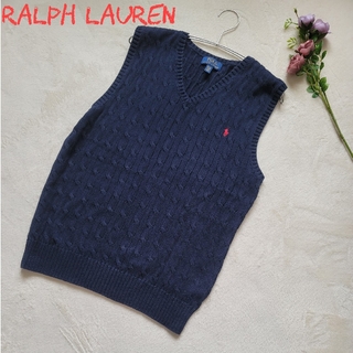 ポロラルフローレン(POLO RALPH LAUREN)の【みつりんこ様お取り置】RALPH LAUREN　ニットベスト　コットンニット(ベスト/ジレ)