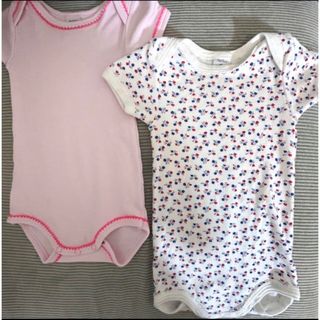 プチバトー(PETIT BATEAU)のプチバトー　ロンパース　2枚セット(ロンパース)