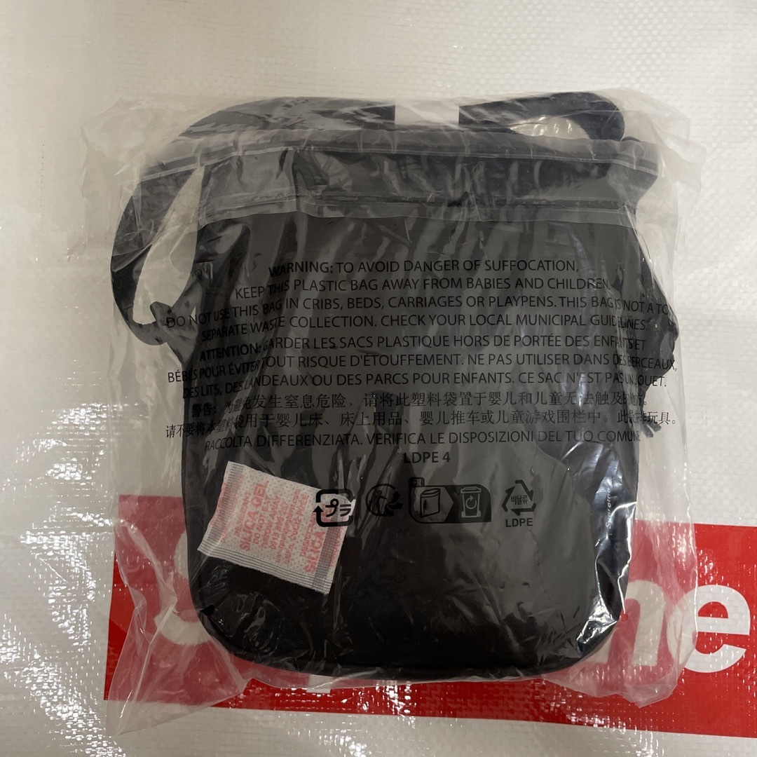 即発送 Supreme Leather Shoulder Bag Black