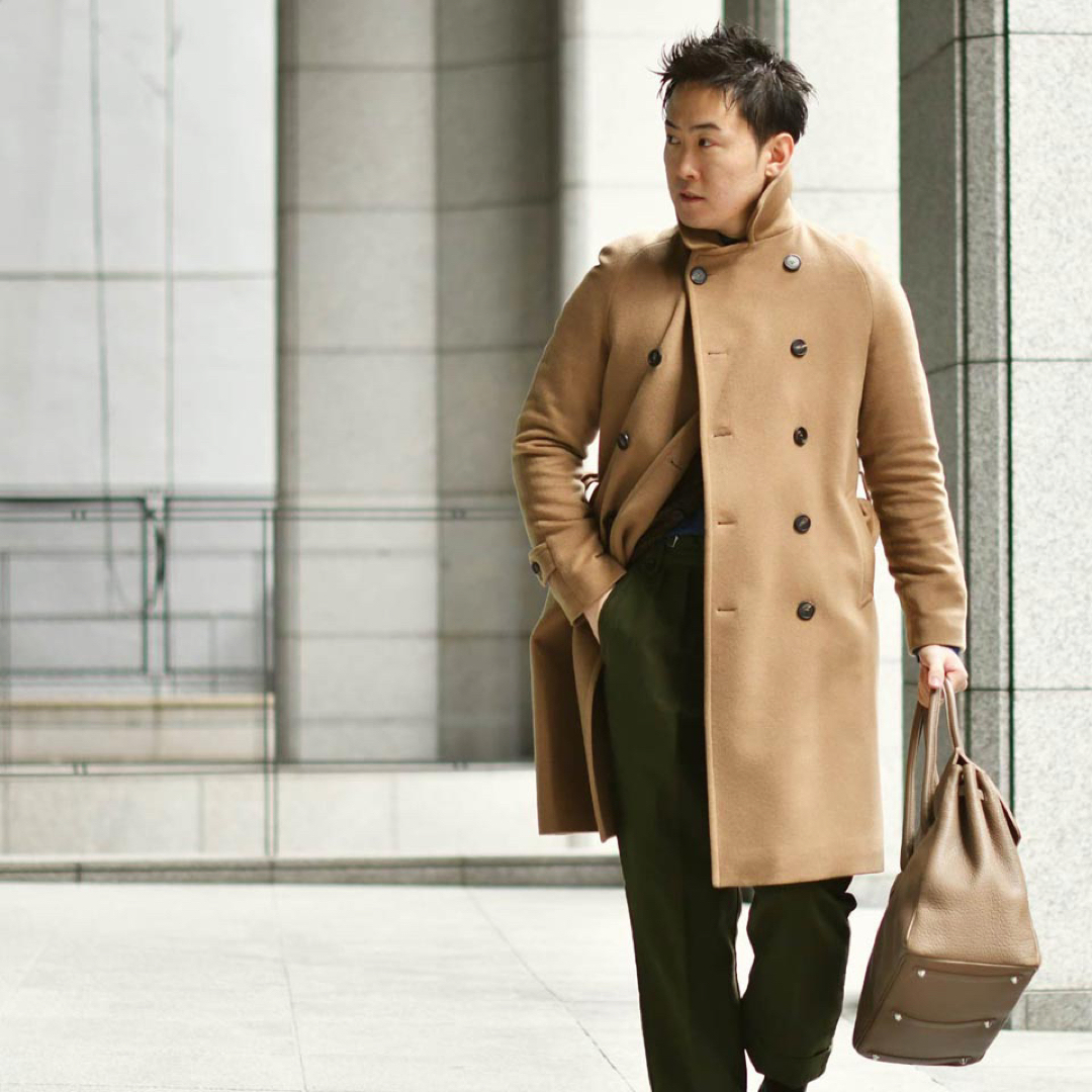 TAGLIATORE - 【美品】TAGLIATORE ネイビー 46サイズ カシミヤコート