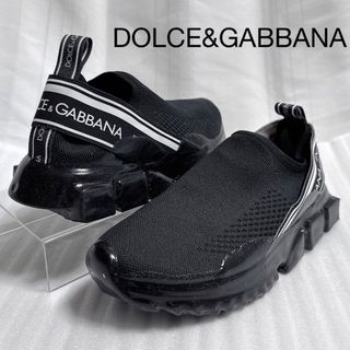 ドルチェアンドガッバーナ(DOLCE&GABBANA)のドルチェガッバーナ　ロゴ入り　ソレント　スリッポン　ソックスニーカー　靴　美品(スニーカー)