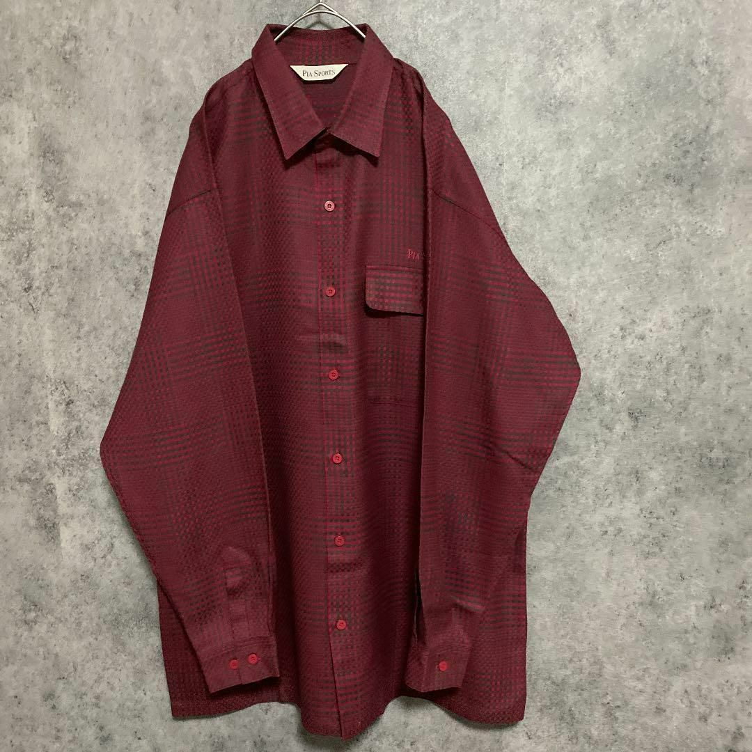 90s PIA SPORTS 総柄シャツ アートシャツ レトロシャツ 菅田将暉