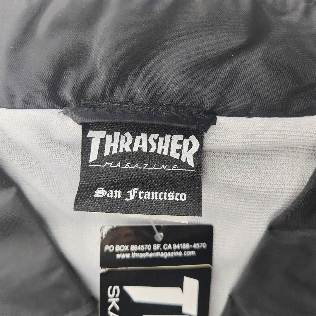 THRASHER(スラッシャー)のTHRASHER コーチジャケット ブラック Mサイズ メンズのジャケット/アウター(ナイロンジャケット)の商品写真