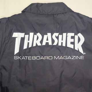 スラッシャー(THRASHER)のTHRASHER コーチジャケット ブラック Mサイズ(ナイロンジャケット)