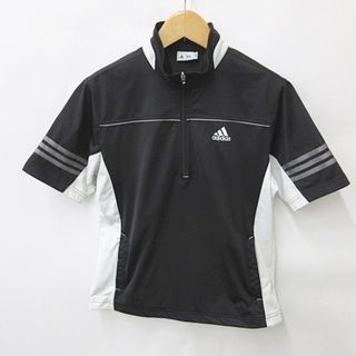 アディダス(adidas)のアディダス テーラーメイド ゴルフ シャツ ハーフジップ 半袖 黒 ブラック M(ウエア)