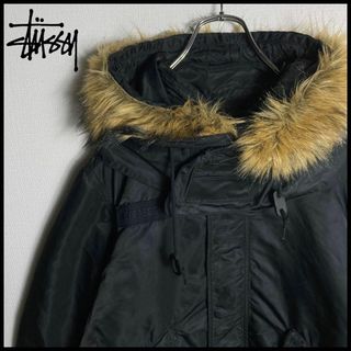 STUSSY - 【美品】ステューシー x アルファ　コラボ　フィッシュテール　モッズコート