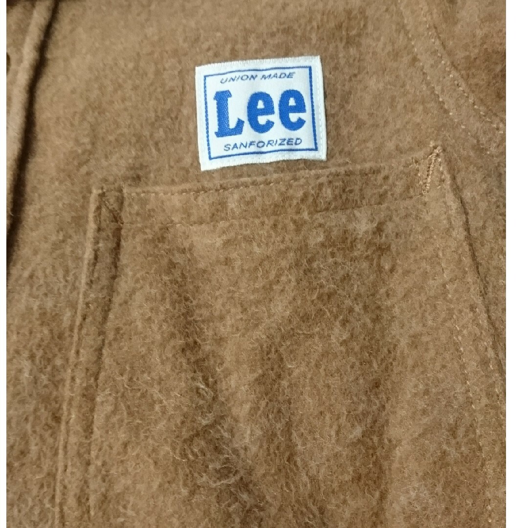 Lee(リー)のLee☆洗濯のみ☆フエルト素材 シャツ ミニワンピース  ロングシャツ S レディースのトップス(シャツ/ブラウス(長袖/七分))の商品写真