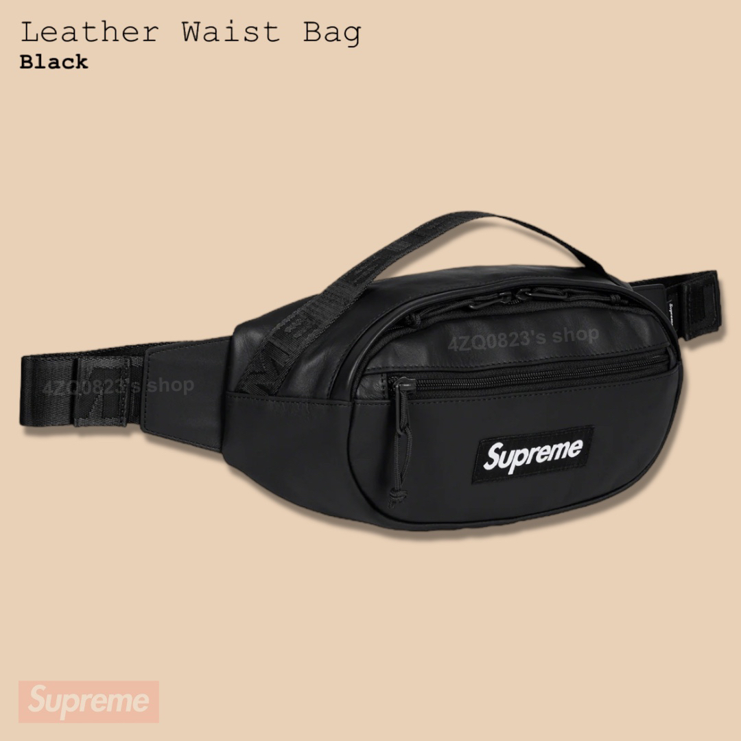 最安 Supreme TNF Waist Bag レザー ウエスト バッグ