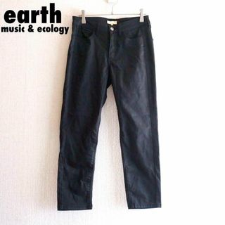 アースミュージックアンドエコロジー(earth music & ecology)のcu50/アースミュージック&エコロジー/ストレッチパンツ/ブラック/M/中古(カジュアルパンツ)