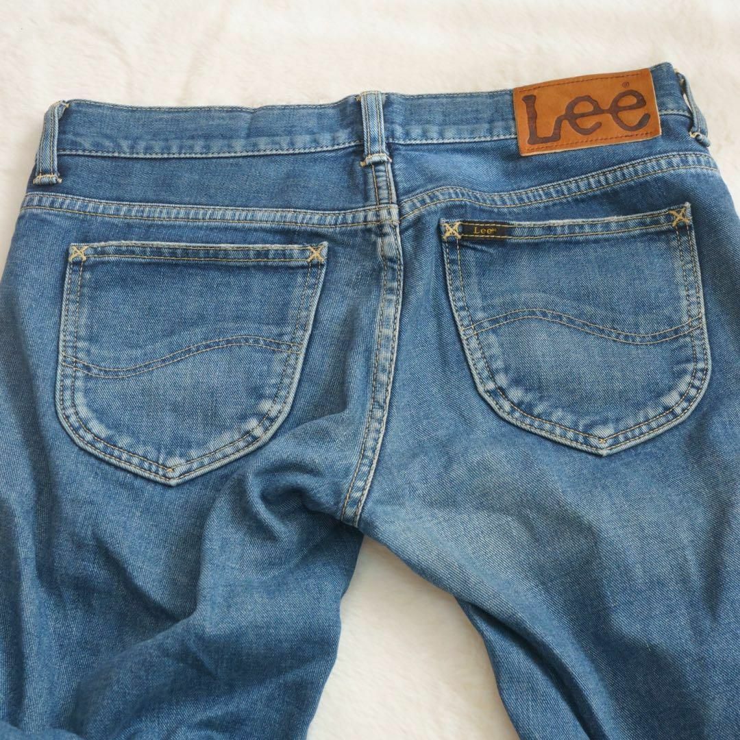 Lee(リー)のcu52/Lee/リー/デニムパンツ/USED加工/インディゴ/牛革ラベルS メンズのパンツ(デニム/ジーンズ)の商品写真