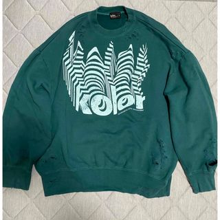 美品　Kolor  21aw 裏毛起毛　ダメージ　スウェット