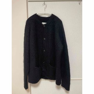 【美品】  stein / シュタイン | 2021SS | PLEATED KNIT CARDIGAN プリーツ ラウンドネック カーディガン ブルゾン ユニセックス ST.244 | L | ブラック | メンズ