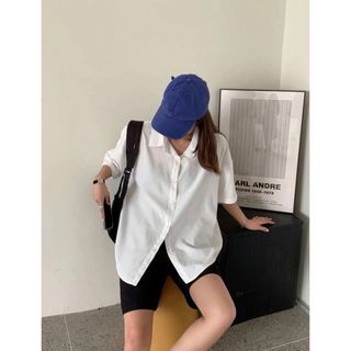 ザラ(ZARA)のドロップショルダー シャツ(シャツ/ブラウス(半袖/袖なし))