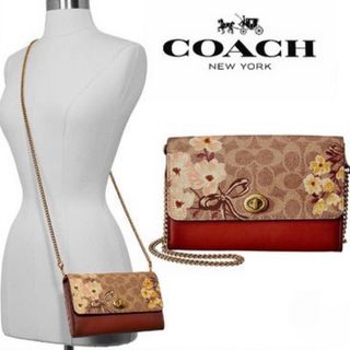 コーチ(COACH)の♡美品♡coach♡マーロウターンロックチェーンショルダーバッグ♡クロスボディ(ショルダーバッグ)