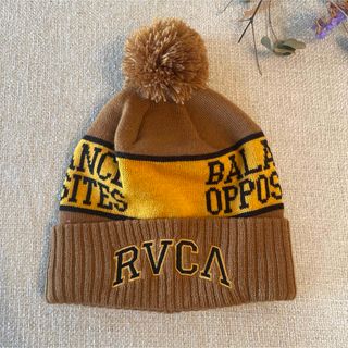 ルーカ(RVCA)のRVCA  ビーニー　ニット帽　ワッチ　ロゴ　ルーカ　ルカ　未使用　ボンボン(ニット帽/ビーニー)