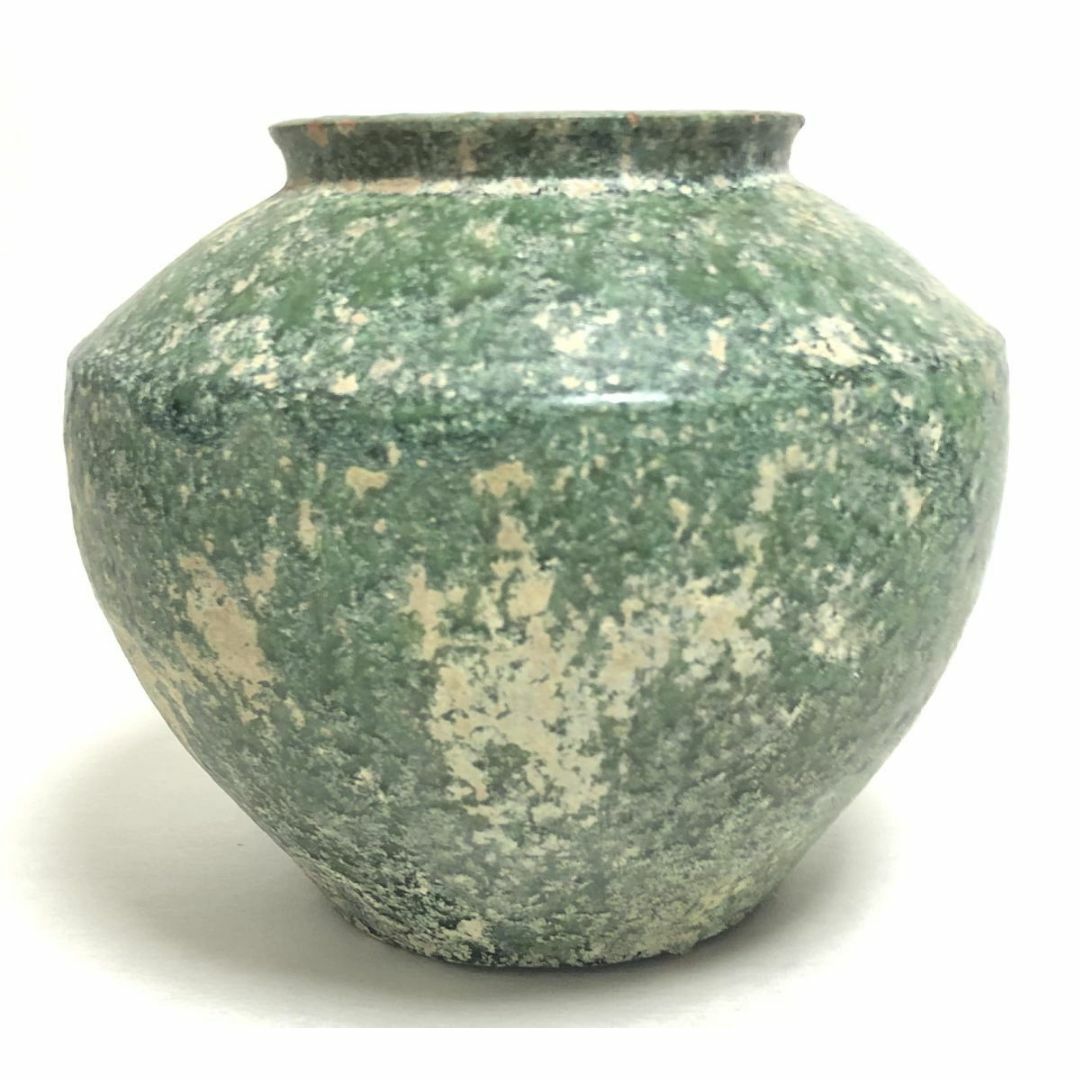 中国・後漢時代 1世紀 漢緑釉 緑釉壷 伝世品焼物 保証 ウブ品 中国・後漢時代 1世紀 漢緑釉 緑釉壷 伝世品焼物 保証 ウブ品