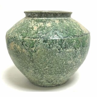 【送料無料】中国・後漢時代 1世紀 漢緑釉 緑釉壷 伝世品焼物保証WWTT204