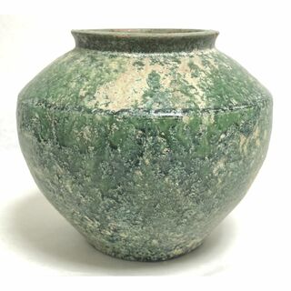 【送料無料】中国・後漢時代 1世紀 漢緑釉 緑釉壷 伝世品焼物保証WWTT204