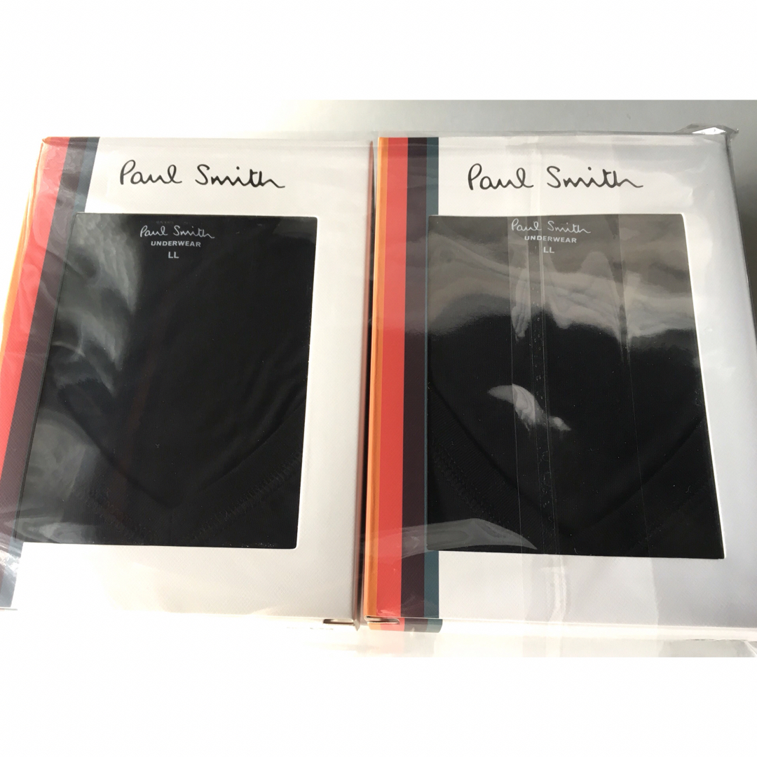 Paul Smith(ポールスミス)の【ポールスミス/Paul Smith】Vネック インナーTシャツ・黒LL×2枚 メンズのトップス(Tシャツ/カットソー(半袖/袖なし))の商品写真