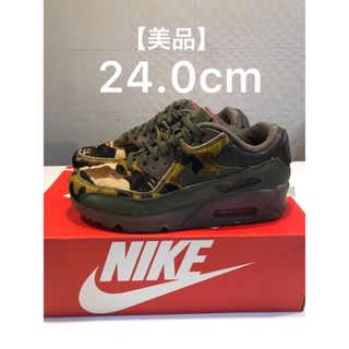 ナイキ(NIKE)の《美品24.0cm》NIKE AIR MAX90 CROC CAMO(スニーカー)