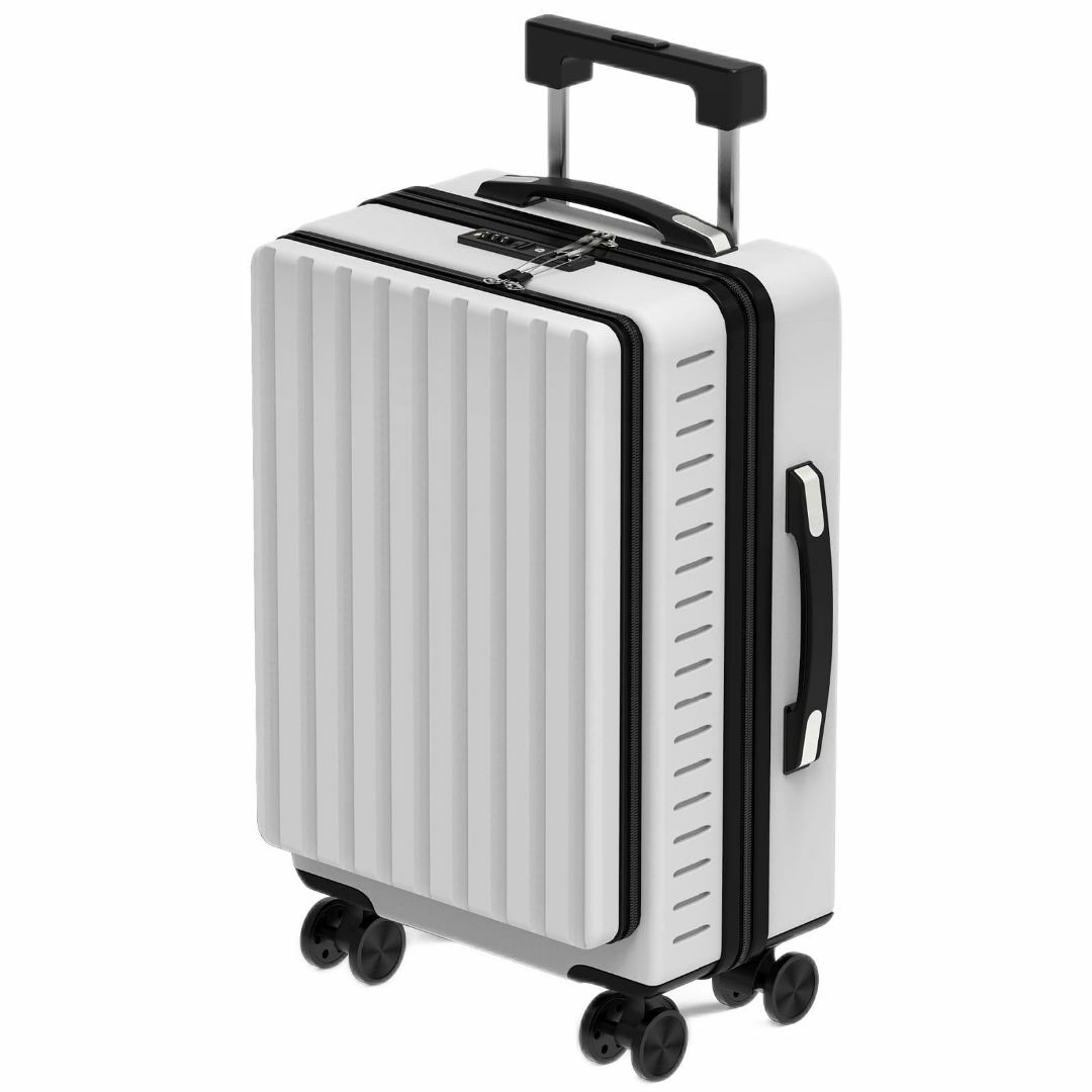 【色: White】[BOSTO] スーツケース キャリーバッグ キャリーケース