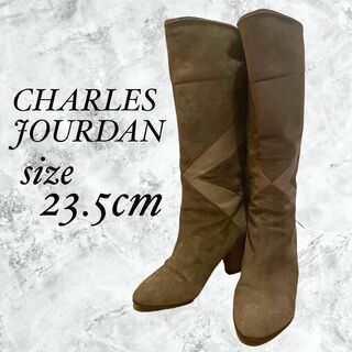 【送料込】◆CHARLES JOURDAN◆ベージュの ロングブーツ 24cm612ブーツ丈