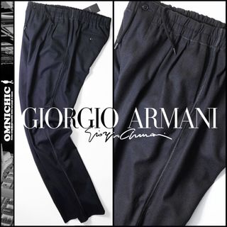 GIORGIO ARMANI ネイビーベロアパンツ